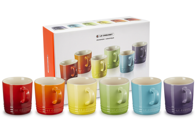 Stoneware Rainbow Set of 6 London 350ml Mugs